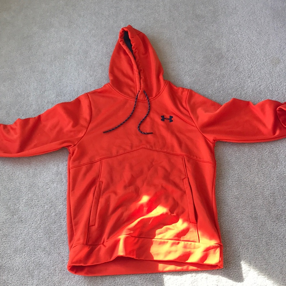 Orange under armour sweatshirt medium